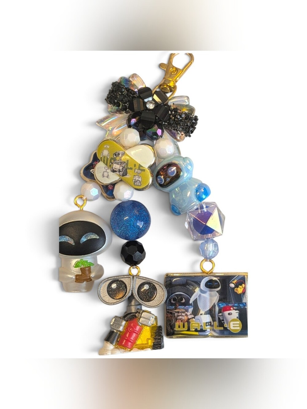 Handmade Wall E Love Story Beaded Bag Charm - Picture 3 of 4